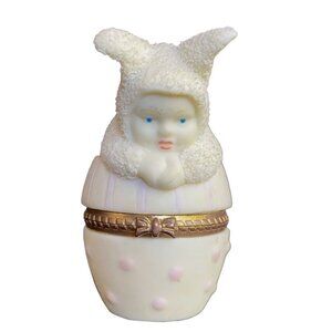 Dept. 56 Snowbunnies "Sunny Side Up" Hinged Trinket Box Figurine